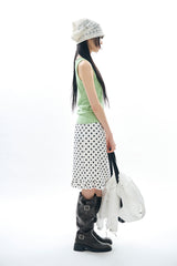 Bubble dot frill skirt