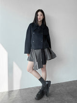  DOUBLE BUTTON WOOL COAT