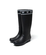 Lace Ribbon Rainboots - Black