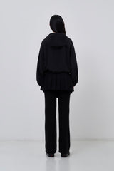 KIRSH PLAIN INCISION WOVEN WINDBREAKER [BLACK]