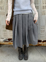 Ligon Diagonal Check Long Skirt