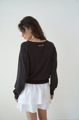 T/T Standard v-neck knit- dark gray
