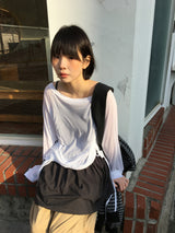 Khan side shirring sleeveless one-piece (3color)