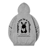 BLACKBUNNY BACK HOODIE ZIP-UP