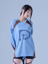 HEART SPORTS FOOTBALL JERSEY T(SKY BLUE)