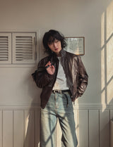 Ito Two Way Crack Leather Jacket