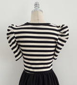 Chels Shirring Short Sleeve Layered One Piece