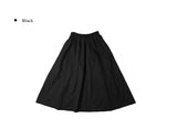 Curly Flare Cotton Banding Long Skirt