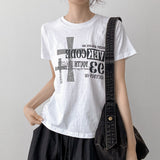 Code Lettering Short-Sleeve Crop Tee (3 colors)