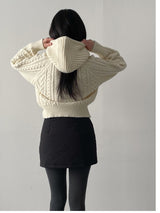[Wool 80%/Barclava SET] フィッシャーマンルーズフィットニット