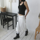 garden vintage summer top - black