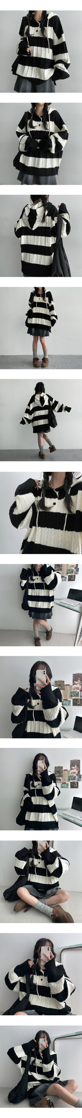 Tuben Twisted Warmer Knit Hood (5 colors)