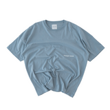 Hierarchy Studios - ルーンワイドロゴオーバーサイズTシャツ ダスティーブルー