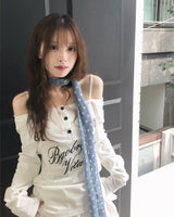 [♡MADE♡]ザドットロングシフォンスカーフ