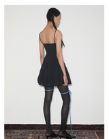 rirri SS 100%コットン ジャカードキャミソールドレス  Black (Excluding Blue Sash)