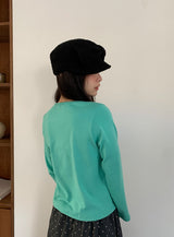 ヒップン ラウンド クロップ ロングスリーブ Tシャツ