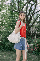 FRILL PUNCHING KNIT VEST (2 COLORS)