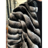 [F/W]ウェーブファーグラデーション中綿ジャンパー(2色)