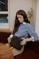 BROSCHE BAG SUEDE ESPRESSO