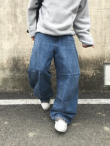 バーネット ダブルピンタックバルーンデニムパンツ 2C