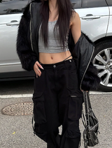[Unisex] Fur 2way hood zip up(4color)