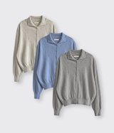 Clent Cashmere Collared Cardigan / 3 colors