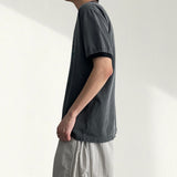Rigger pigment color matching short sleeve T-shirt 