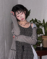 (2color) Wood Nep Long Bustier