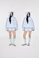 チェックショーツ Skyblue