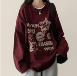 Odd Vintage Printed Boxy Long Sleeve Tee