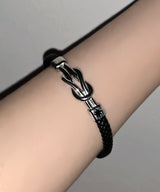S.STEEL スターライト ノット レザー ブレスレット