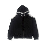 lace off hood zip-up (2colors)