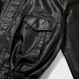 ウォッシードエコレザーブルゾン (Dark Brown)