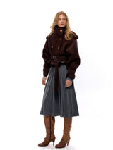 NyDkyel™ Cotton wool fabric multi-shape button short silhouette waist jacket