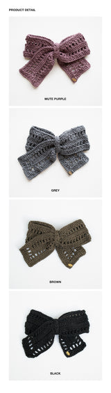  Special crochet knitted ribbon hairpin (4colors)
