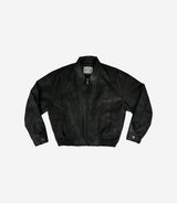 Newalrin エンブレム ウォッシュドレザージャンパー