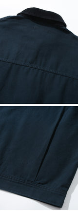 CANVAS COTTON WORK JACKET_BLUE GREEN