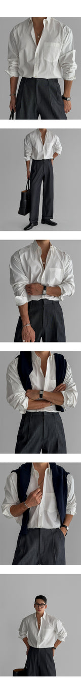 ベーシックコットンシャツ [white]