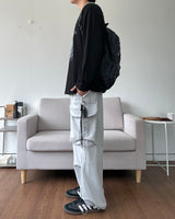 シャドープリント長袖Tシャツ