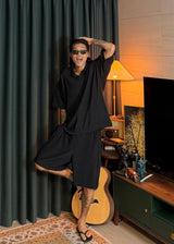 [ VIR Style Original ] INKKI Buttonless Pleated Wide Half Pants 