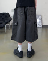 Aver Eyelet Cargo Bermuda Pants