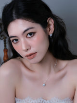 RV-DQ Pave Chain Earrings_Silver