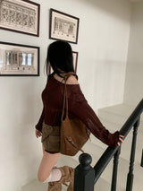 Belted Buckle Cross Double Strap Big Shoulder Bag (3 Colors)