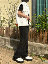 LOOSE FIT WHITE DENIM VEST code 21011