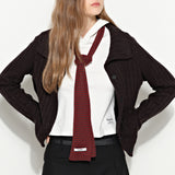 Mini Stripe Red Scarf
