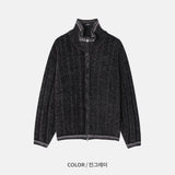 Velvet Yarn Knitted Zip Up (5color)