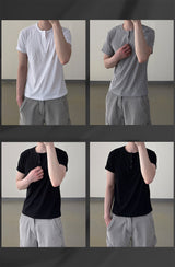 ダーリーマッスルフィットヘンリーTシャツ