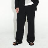 [ULKIN] Seersucker Wide Slacks_Charcoal