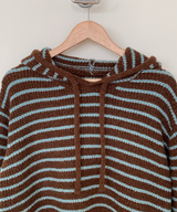 Milk Stripe Dangara Striped Hooded Knitwear