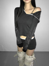 cupid striped hoodie(2 color)  